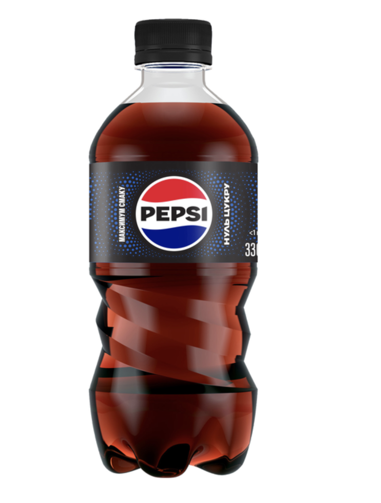 Напій сильногаз. Pepsi Black Zero Sugar 0.33 л ПЕТ